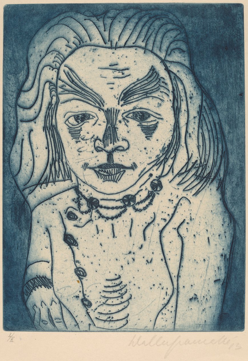 Nainen kaulakorulla, 1923. tekijältä Walter Gramatte