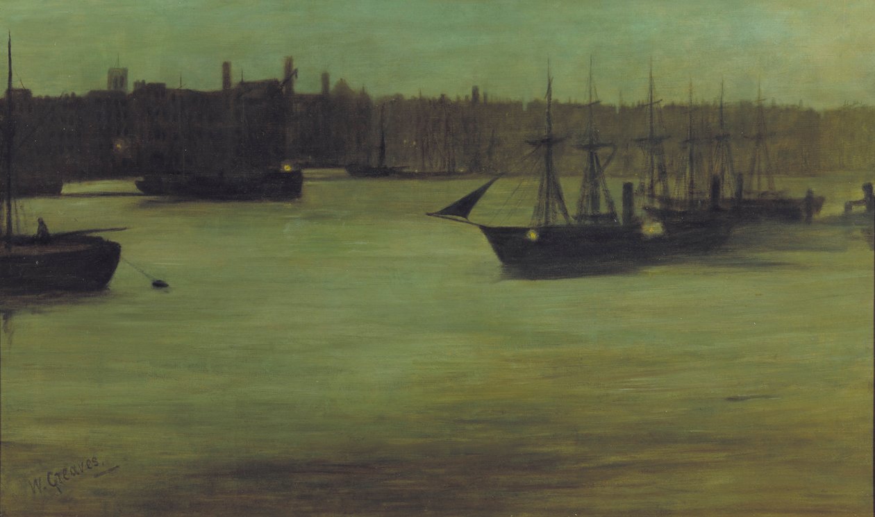 "The Pool of London", 1866-1899 tekijältä Walter Greaves