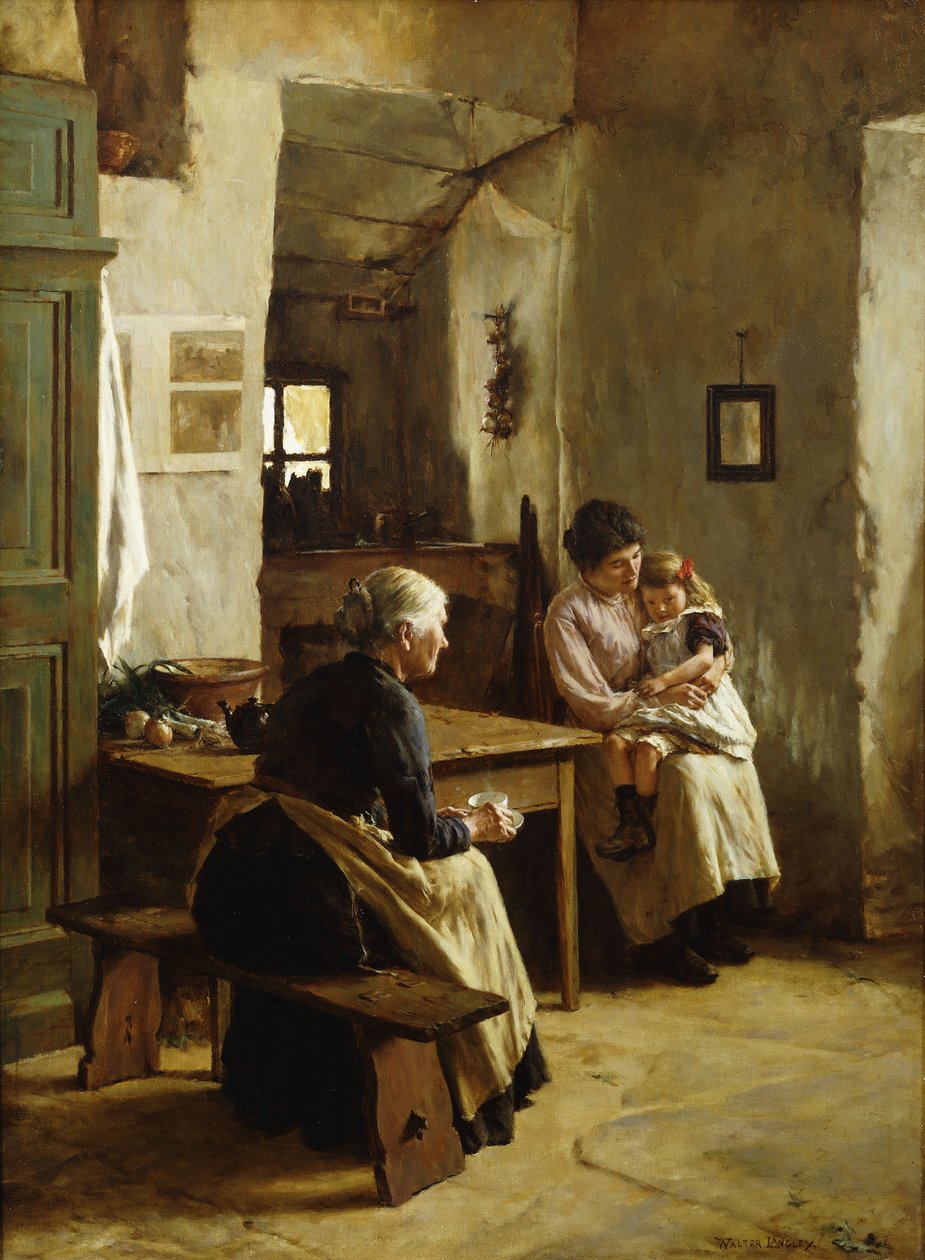 Äidin rakkaus, tekijältä Walter Langley