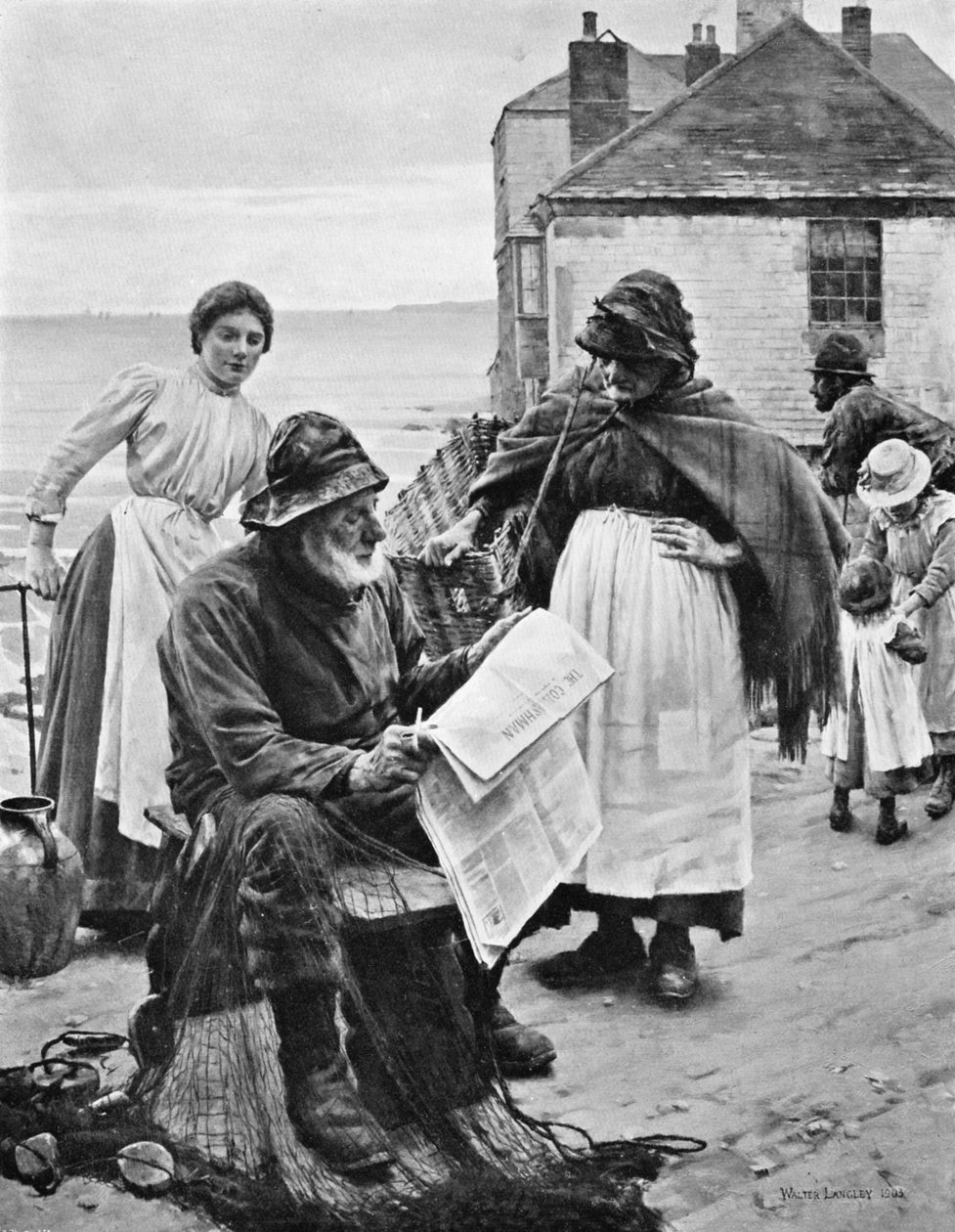 Kun veneet ovat poissa, 1903. tekijältä Walter Langley