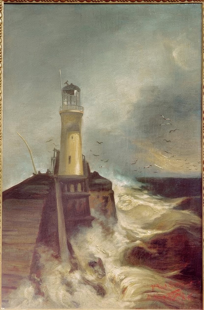 Mole mit Leuchtturm tekijältä Walter Leistikow