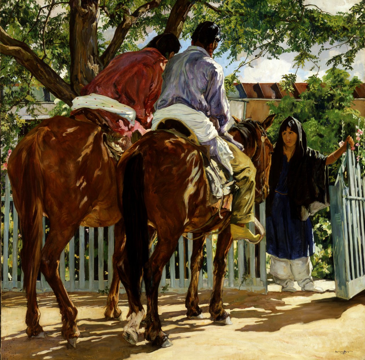Soittajat, n. 1926. tekijältä Walter Ufer