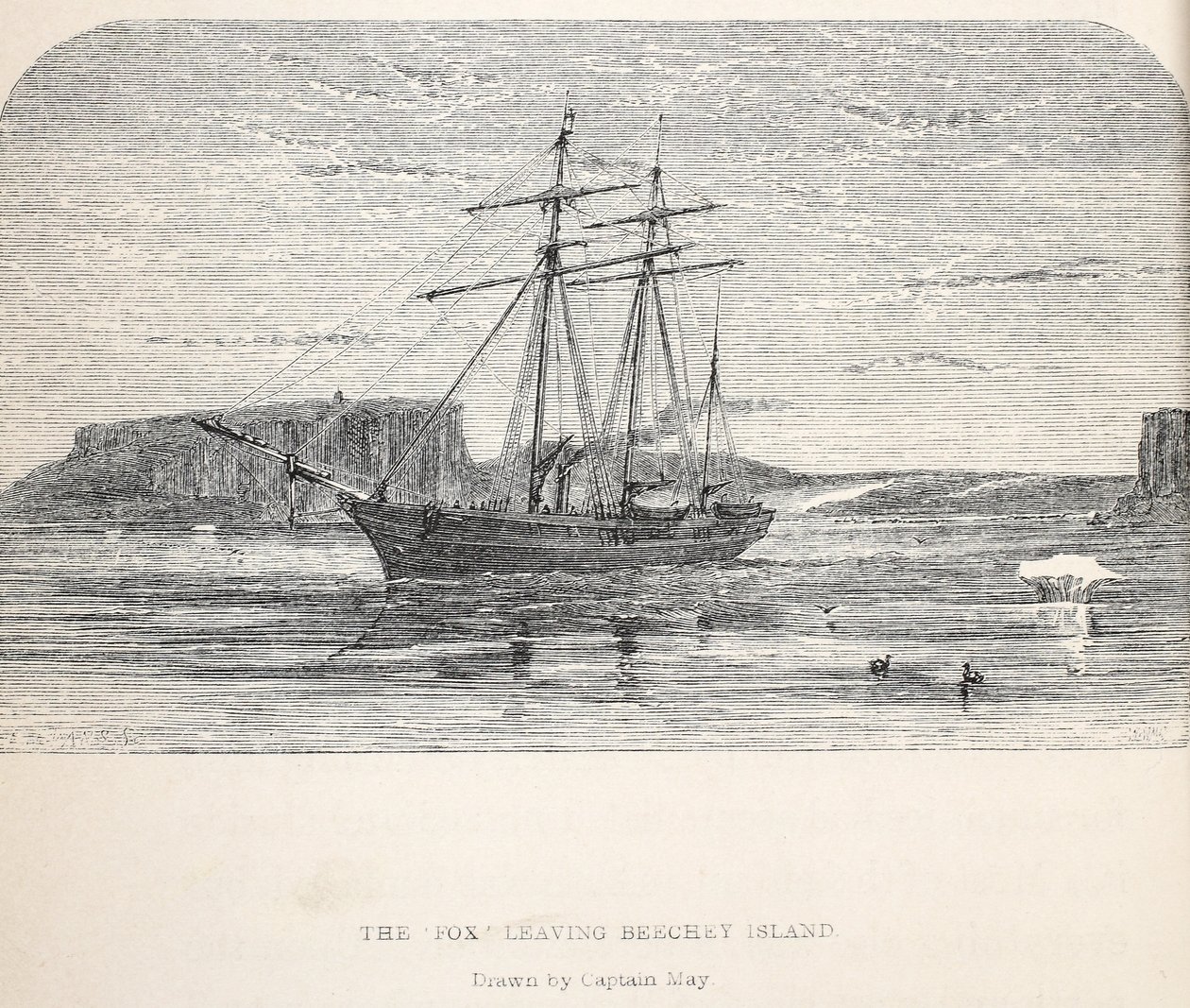 The Fox Leaving Beachey Island, 1859 tekijältä Walter William May