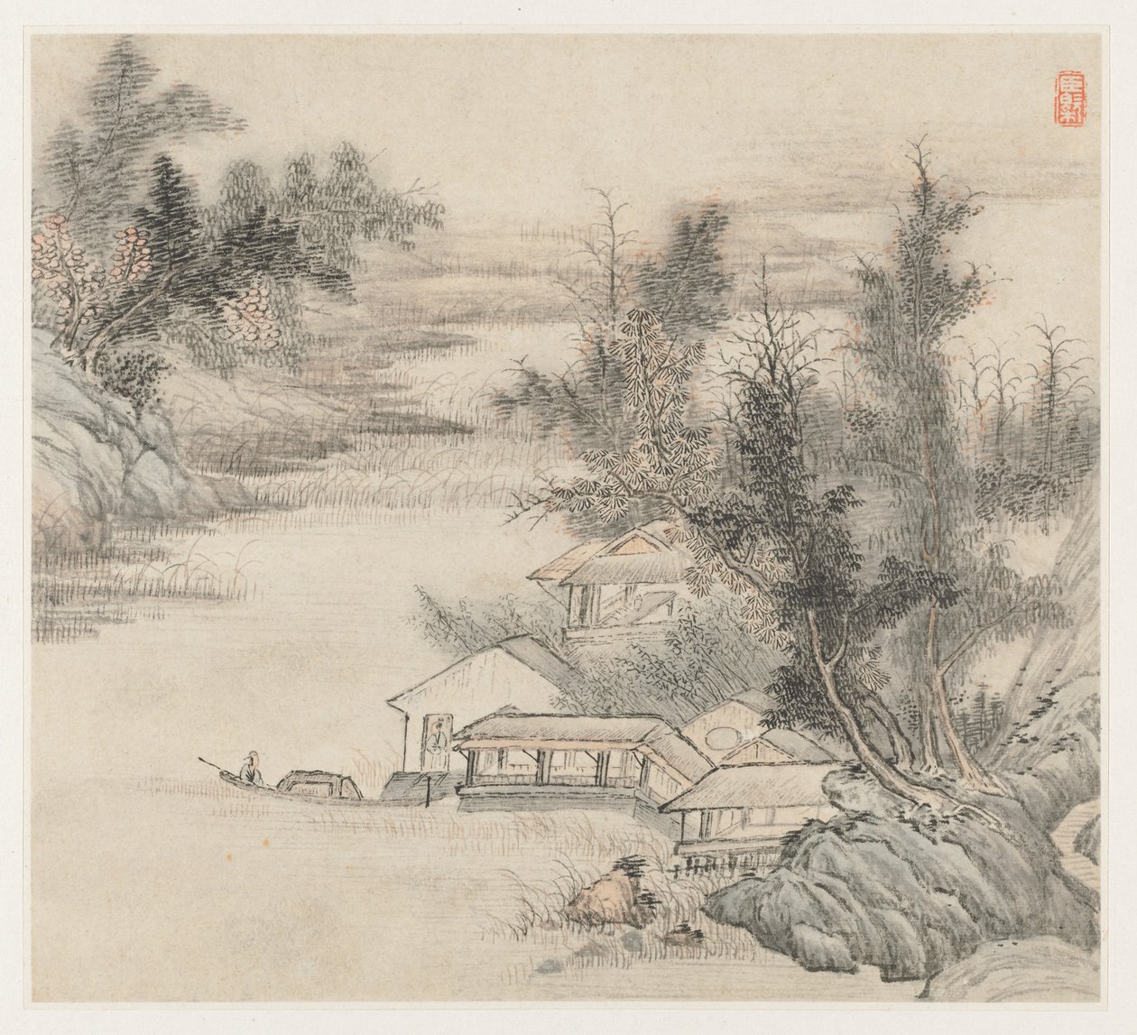 Album of Landscapes: Leaf 2, 1677. tekijältä Wang Gai