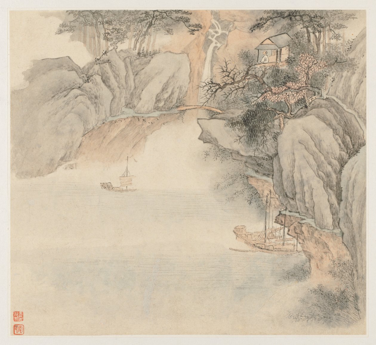 Album of Landscapes: Leaf 4, 1677. tekijältä Wang Gai
