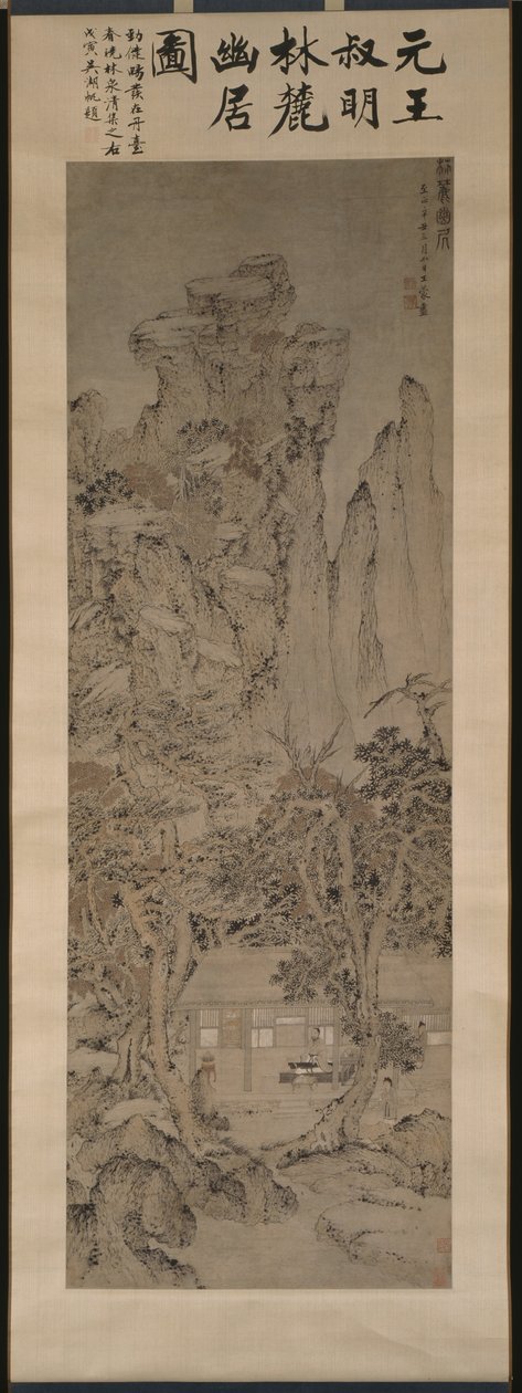 Hiljainen elämä metsäisessä laaksossa 林麓幽居圖 tekijältä Wang Meng