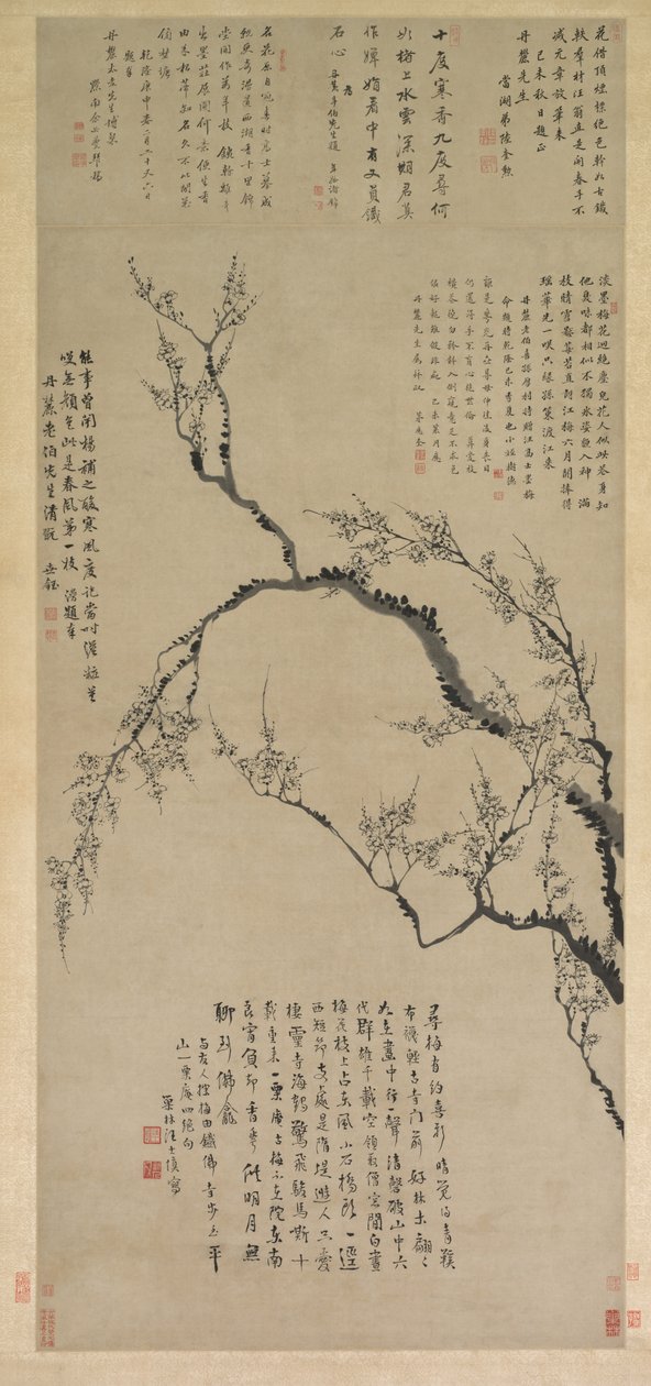 Luumunkukkia, 1747. tekijältä Wang Shishen