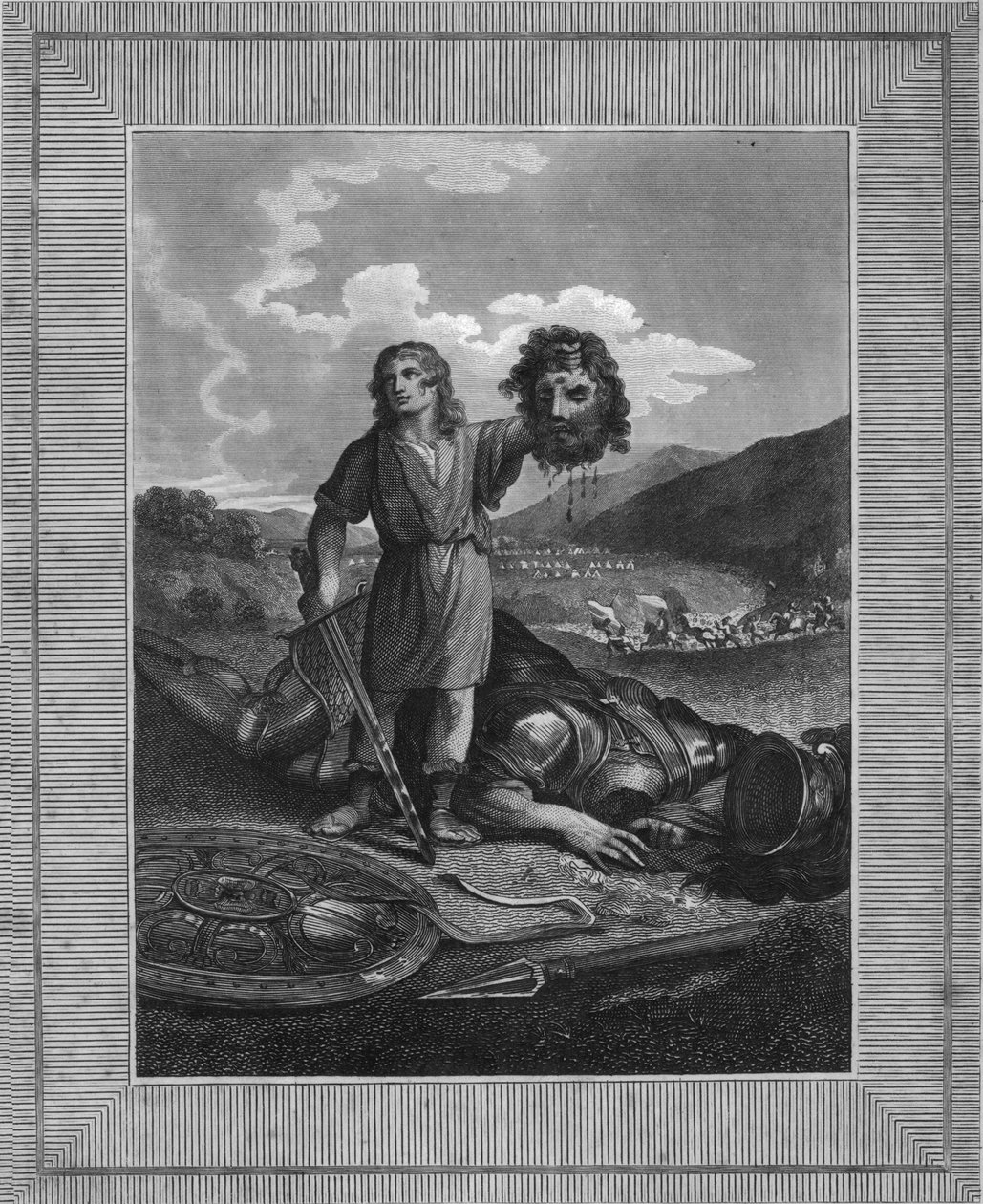 Daavidin voitto Goljatista 1800-luvun alussa. tekijältä Warren