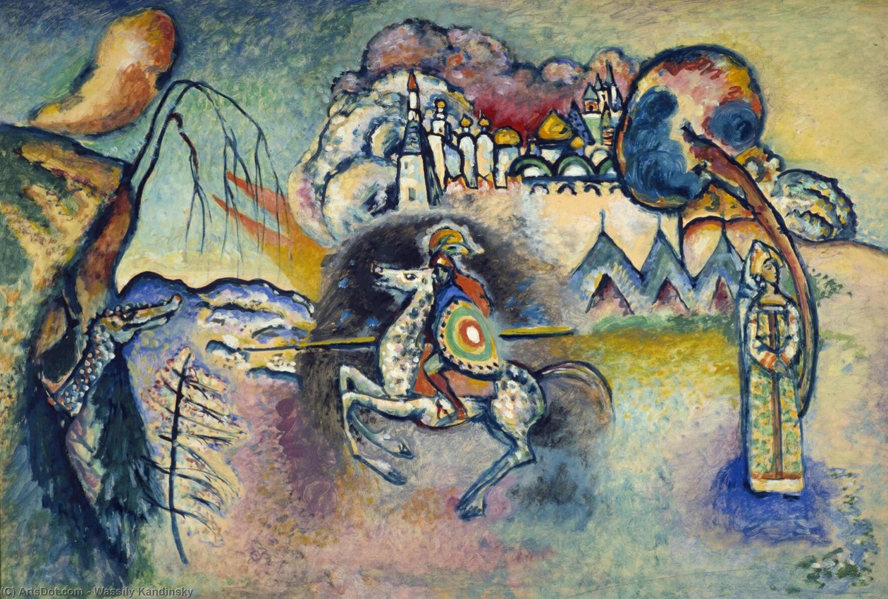 st. George ja lohikäärme tekijältä Wassily Kandinsky