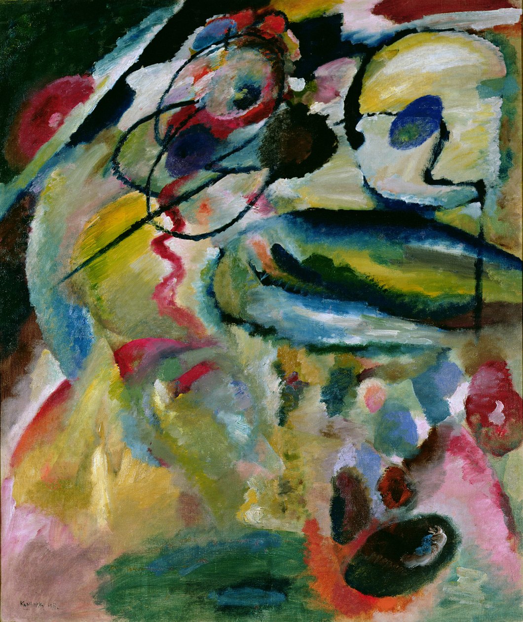 Abstrakti sävellys, 1911 tekijältä Wassily Kandinsky