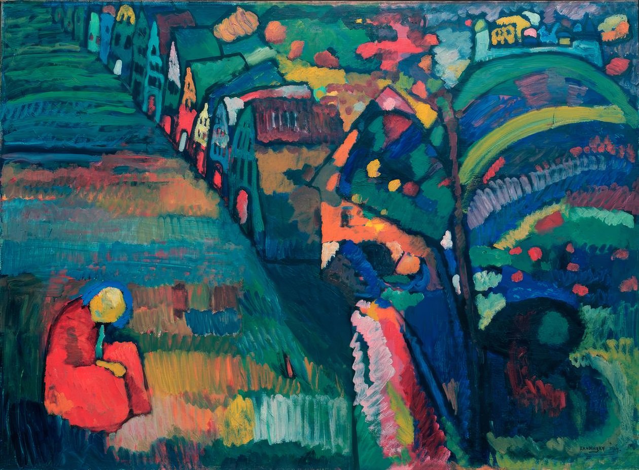 Bild mit Häusern tekijältä Wassily Kandinsky