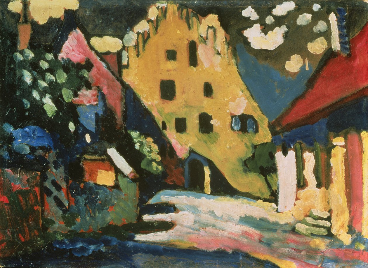 Linnanpiha, Murnau, 1908 tekijältä Wassily Kandinsky