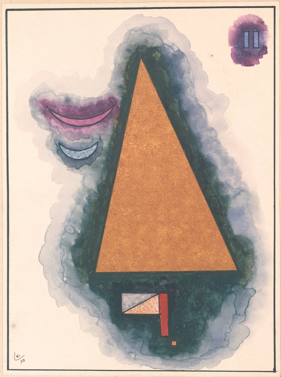 Koostumus, 1930 (wc, kynä ja muste paperille) tekijältä Wassily Kandinsky