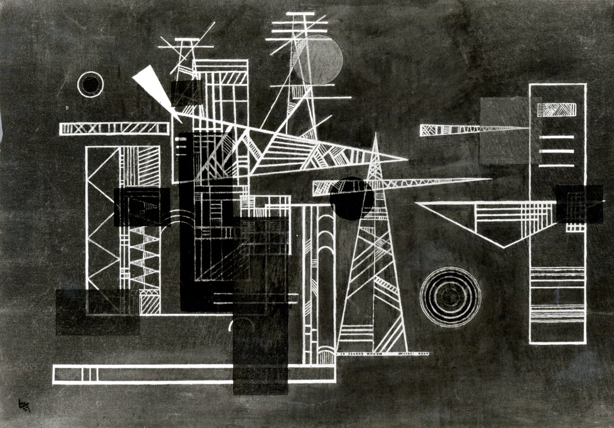 Rakennus pisteillä, 1927 tekijältä Wassily Kandinsky