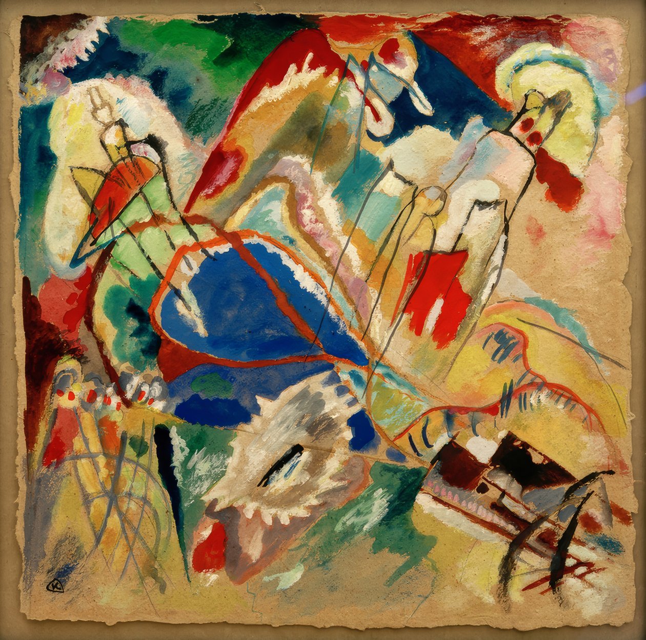 Entwurf zu Improvisation 30, (Kanonen) tekijältä Wassily Kandinsky