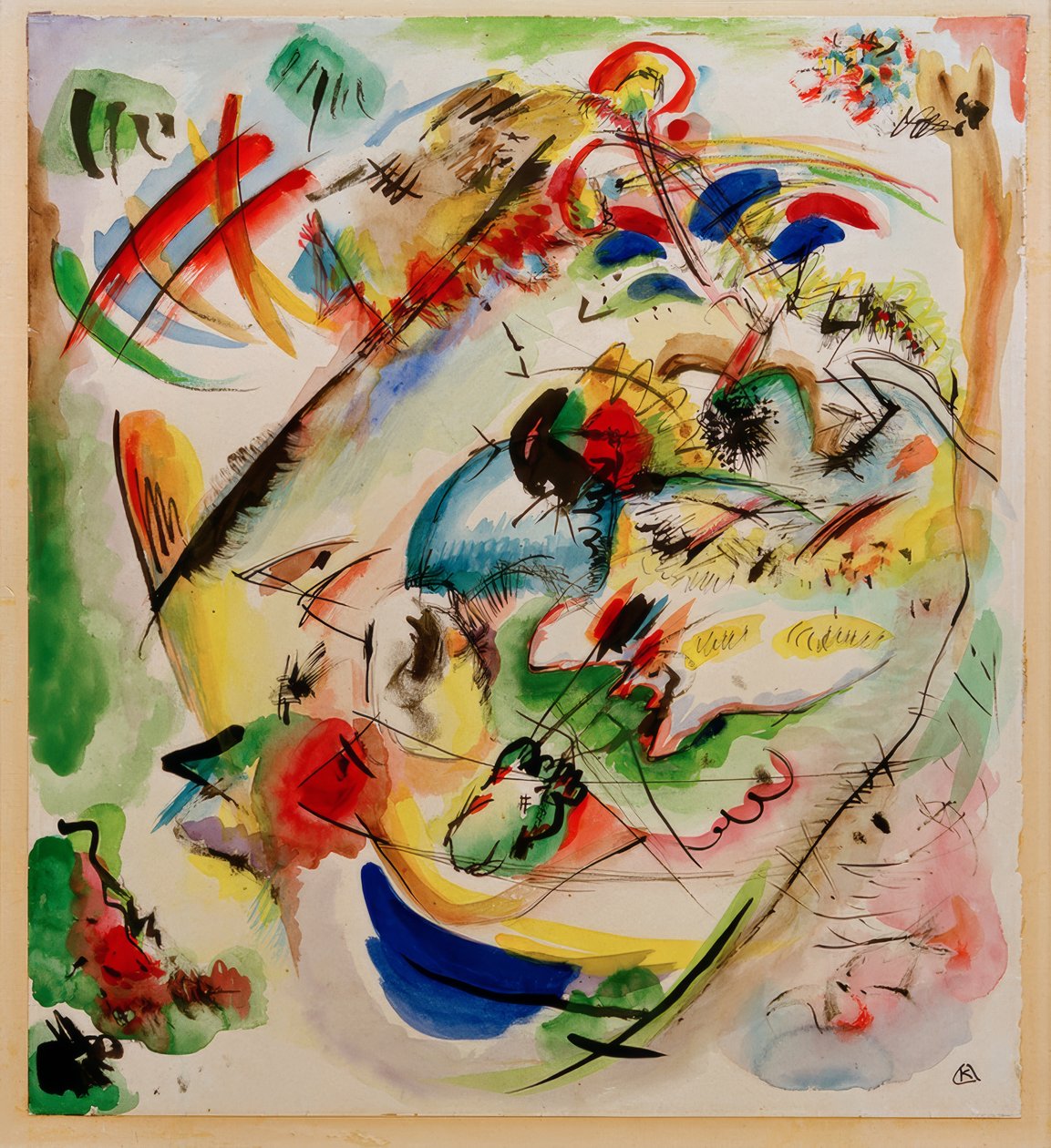 Entwurf zu Träumerische Improvisation tekijältä Wassily Kandinsky