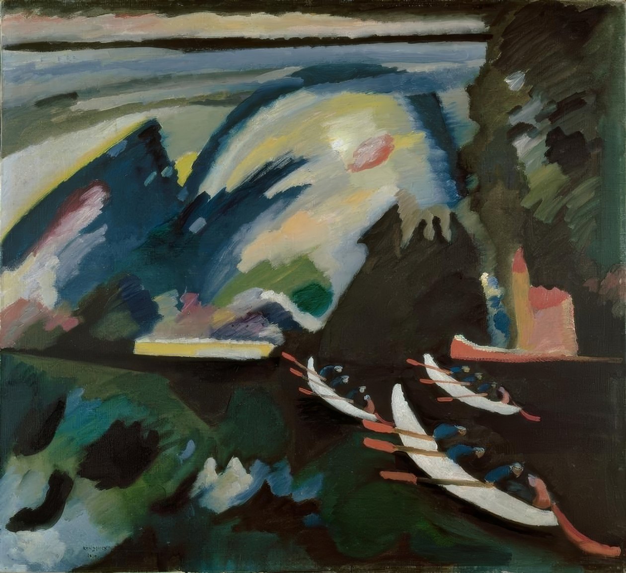 Kahnfahrt (katso) tekijältä Wassily Kandinsky