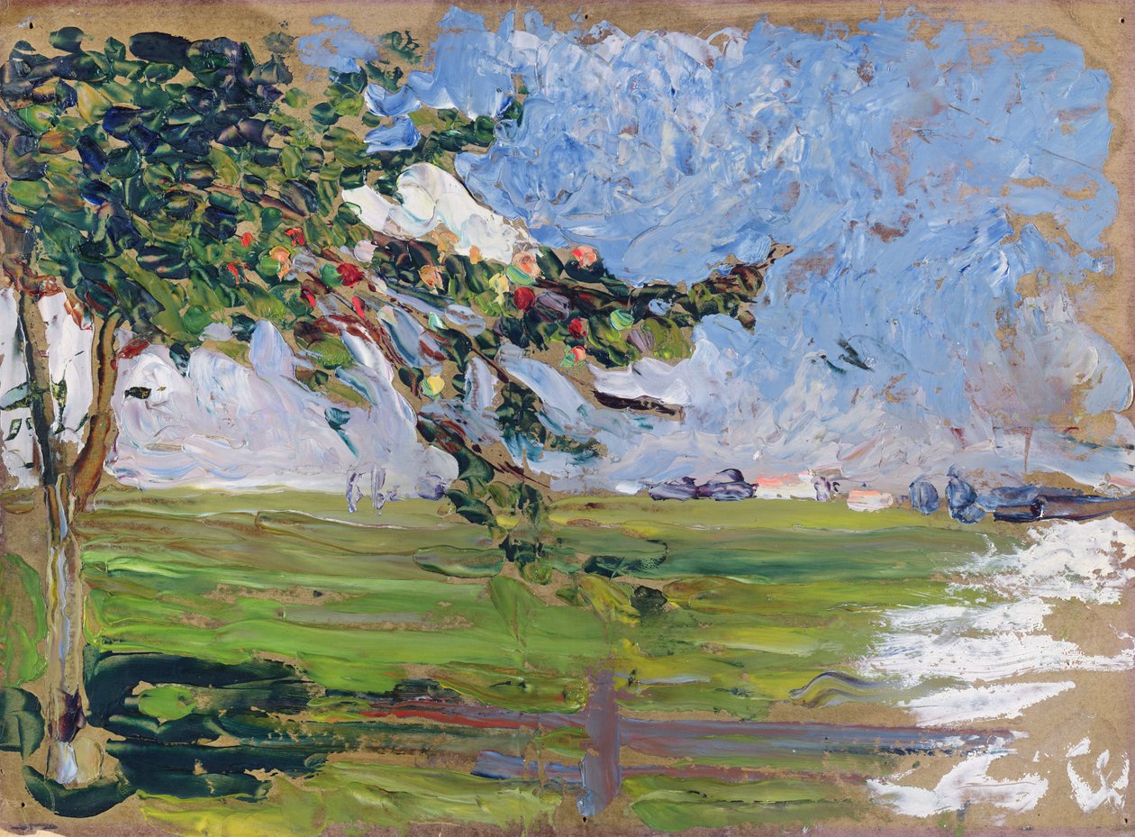 Maisema omenapuun kanssa, 1906 tekijältä Wassily Kandinsky