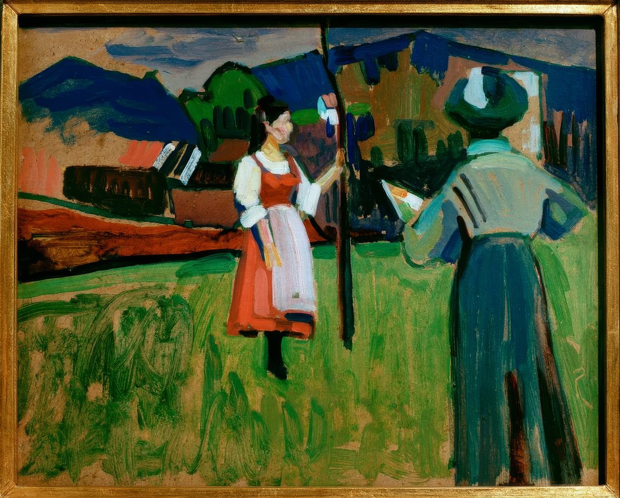 Murnau – Gabriele Münter beim Malen tekijältä Wassily Kandinsky