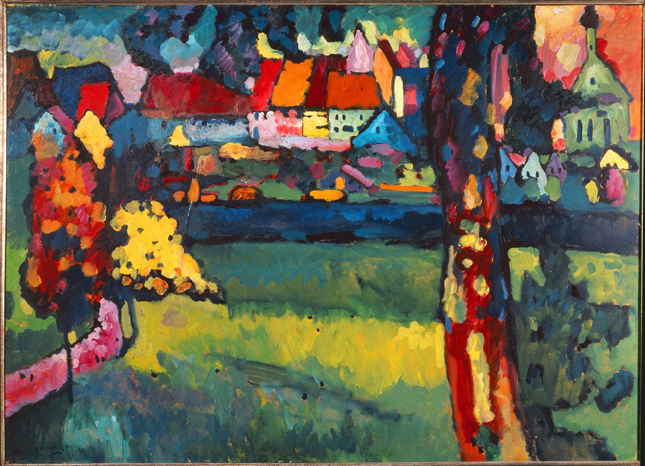 Murnau, 1909 (öljy) tekijältä Wassily Kandinsky