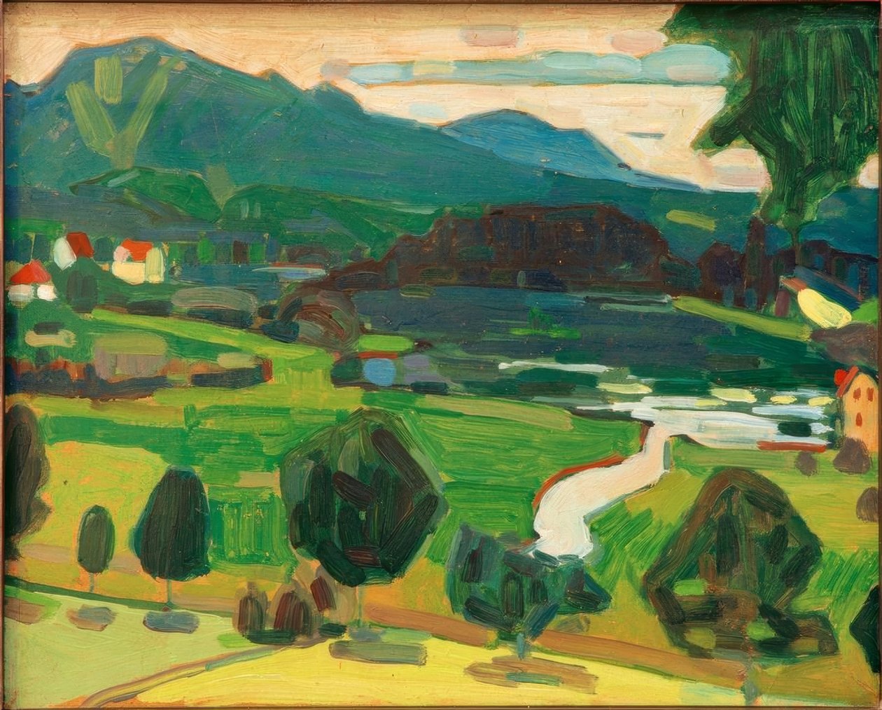 Murnau-Blick uber den Staffelsee tekijältä Wassily Kandinsky