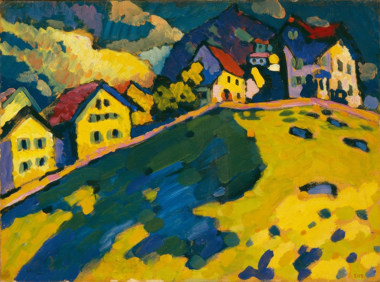 Studie für Häuser am Hügel tekijältä Wassily Kandinsky