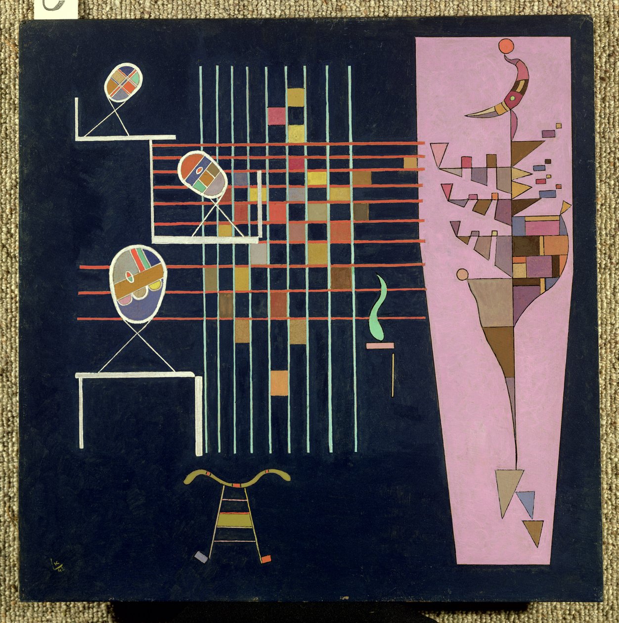 Kolme soikeaa, 1942 tekijältä Wassily Kandinsky