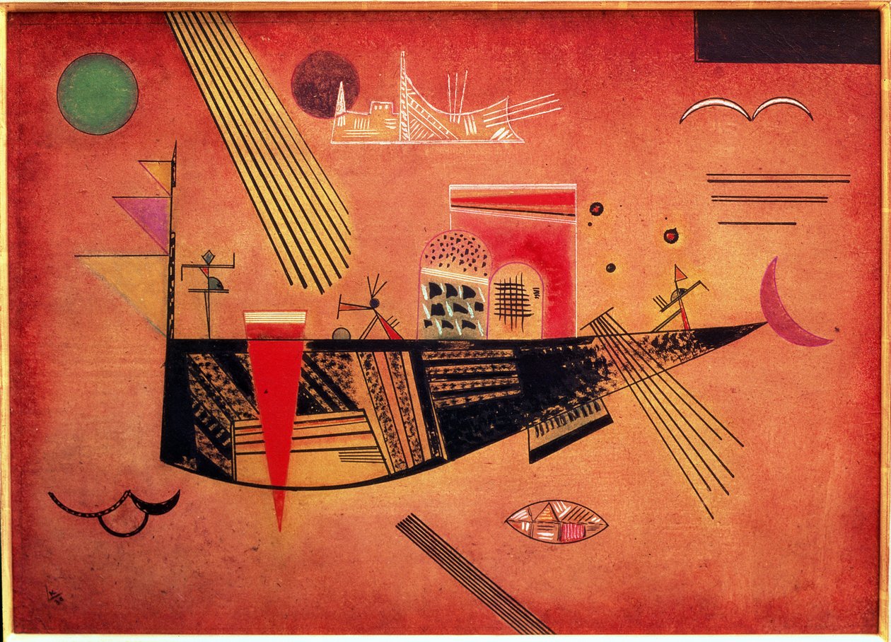 Hupaisa, 1930 (öljy pahville) tekijältä Wassily Kandinsky