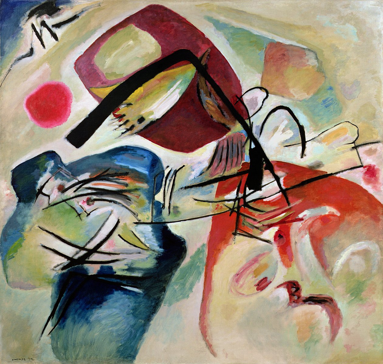 Mustan kaaren kanssa, 1912 tekijältä Wassily Kandinsky