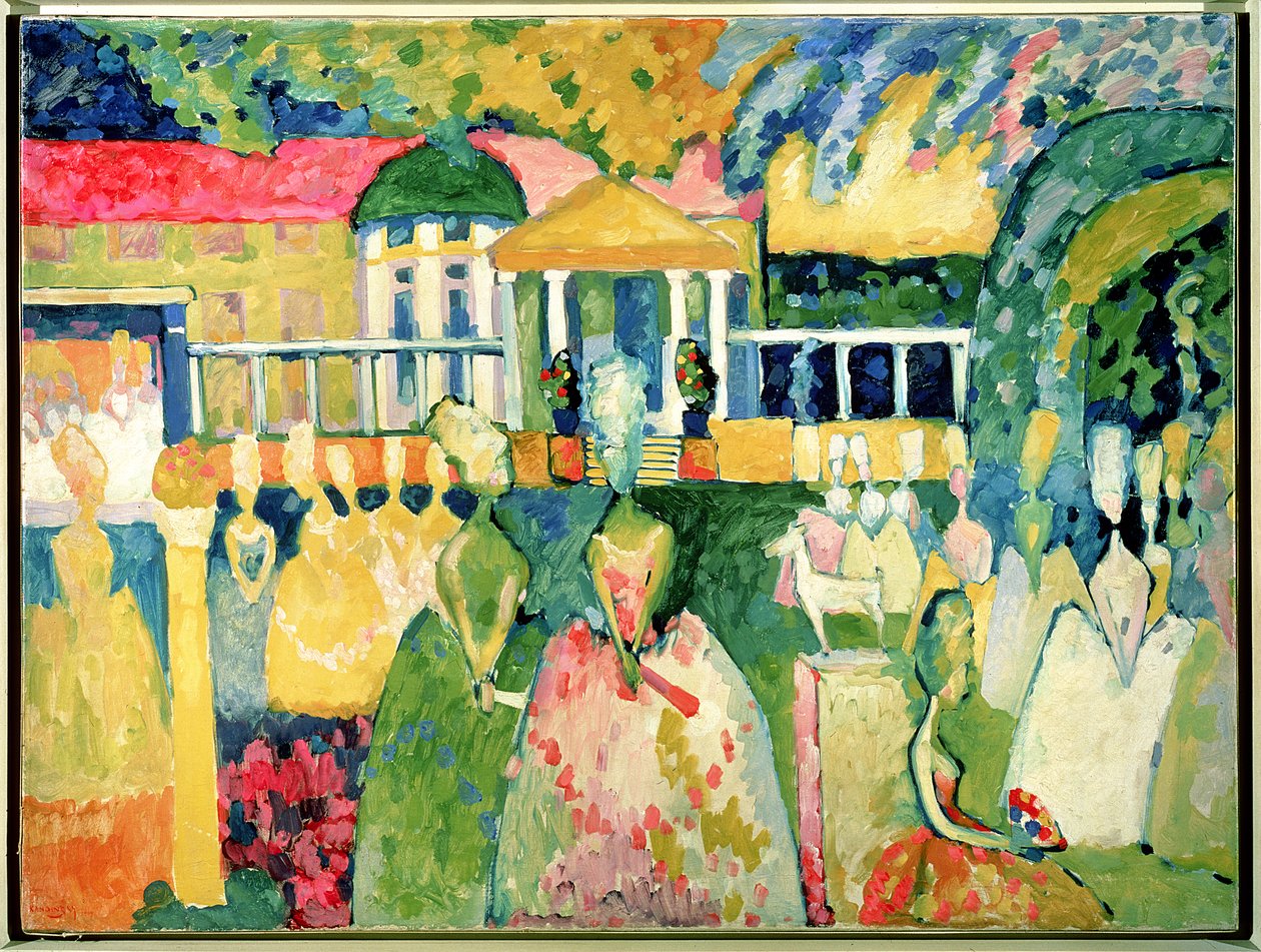 Naiset Crinolinesissa, 1909 tekijältä Wassily Kandinsky