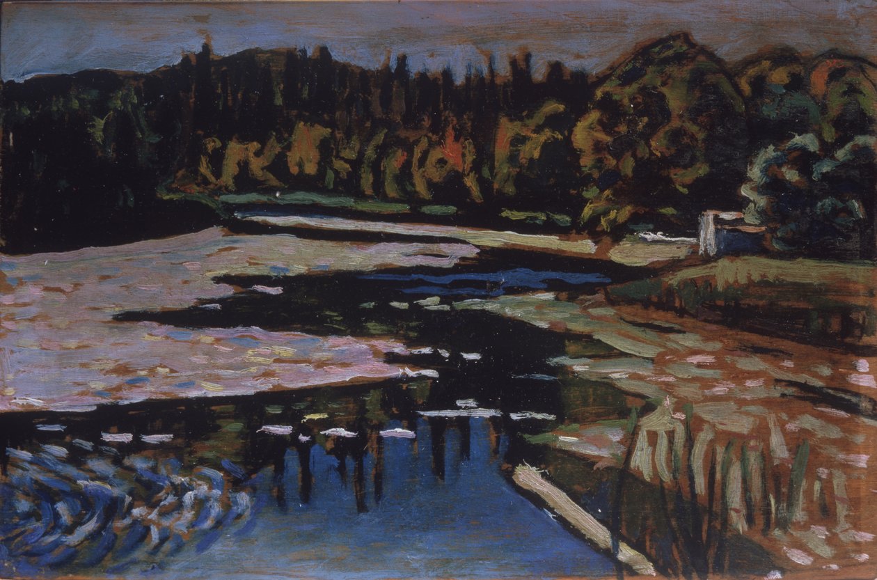 Joki syksyllä tekijältä Wassily Kandinsky