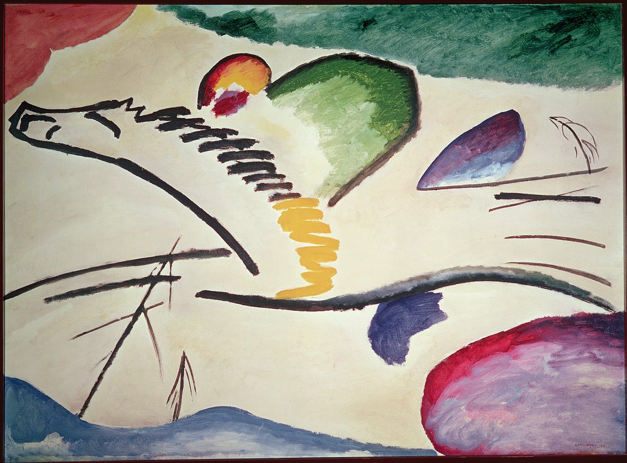 Abstrakti hevonen, 1911 tekijältä Wassily Kandinsky