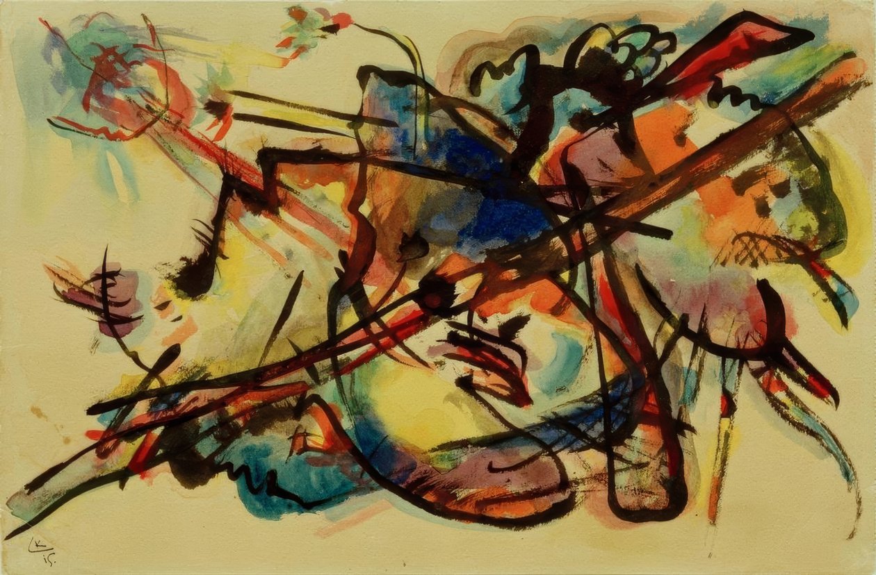 Abstrakti koostumus (Blaugold) tekijältä Wassily Kandinsky