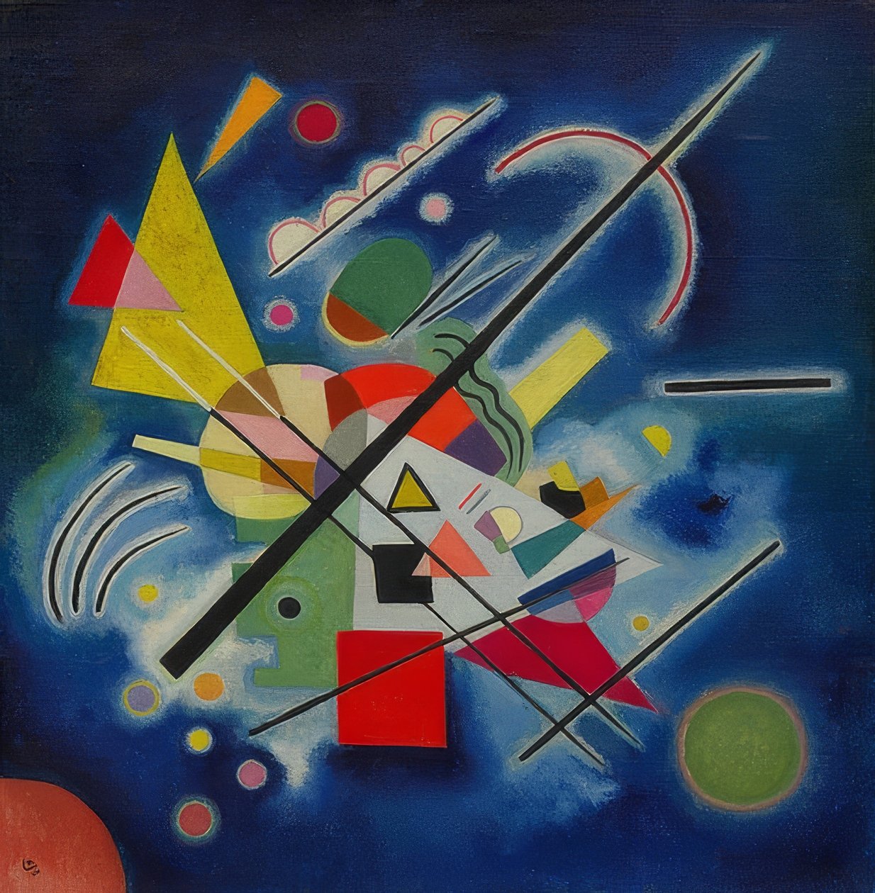 Sininen kuva. 1924 tekijältä Wassily Kandinsky