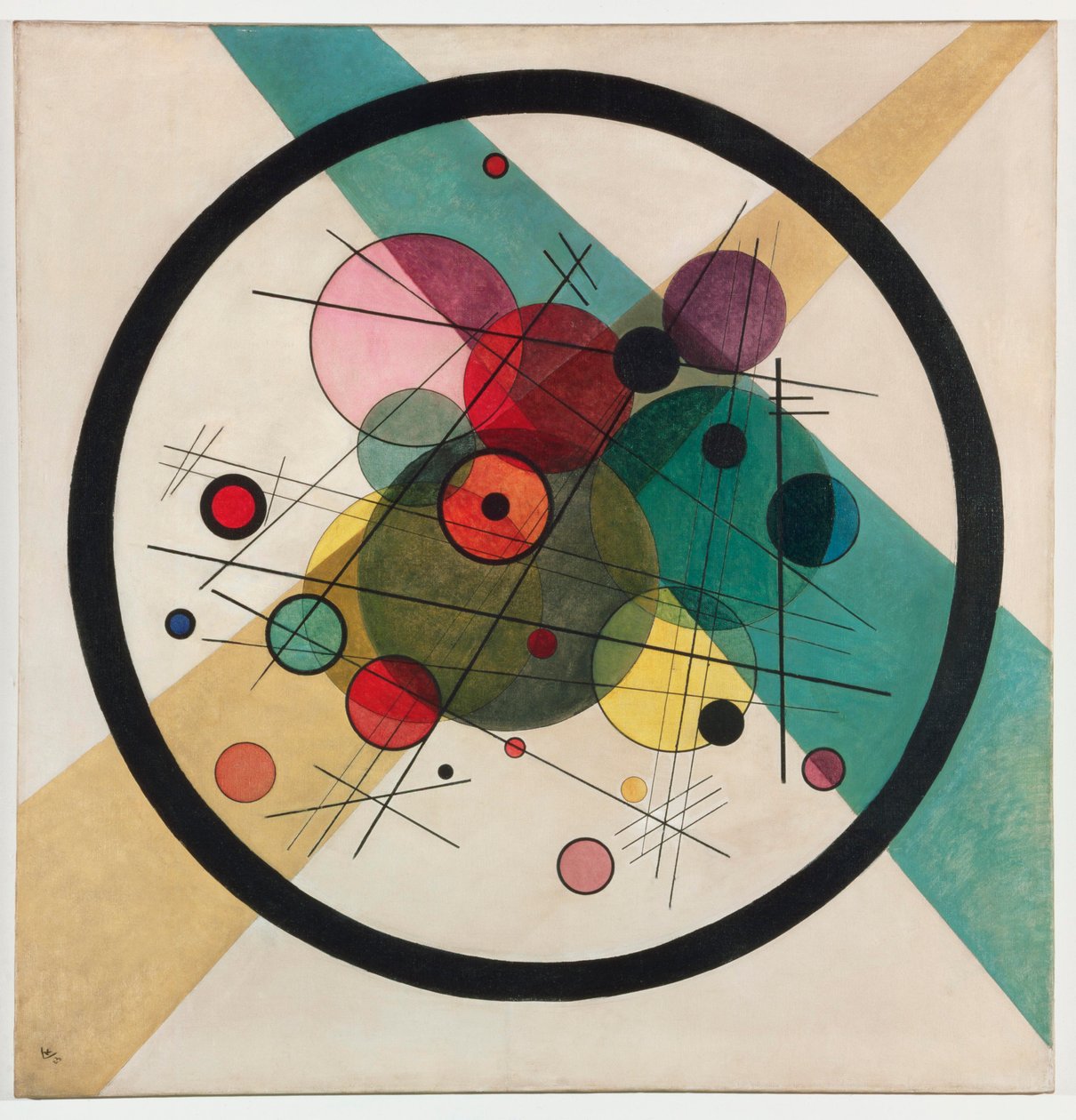 Ympyrät ympyrässä, 1923. tekijältä Wassily Kandinsky