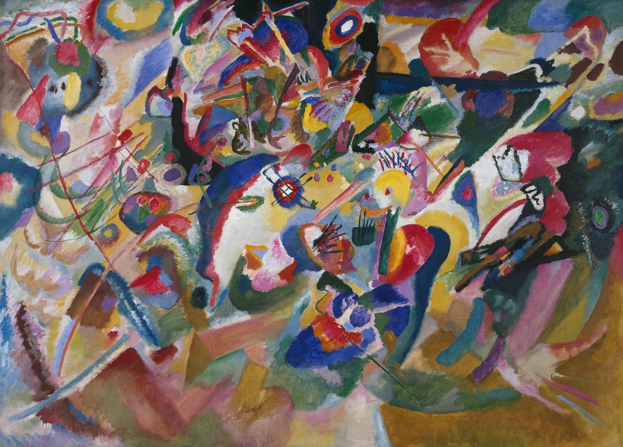 Luonnos 3: "Koostumus VII" tekijältä Wassily Kandinsky