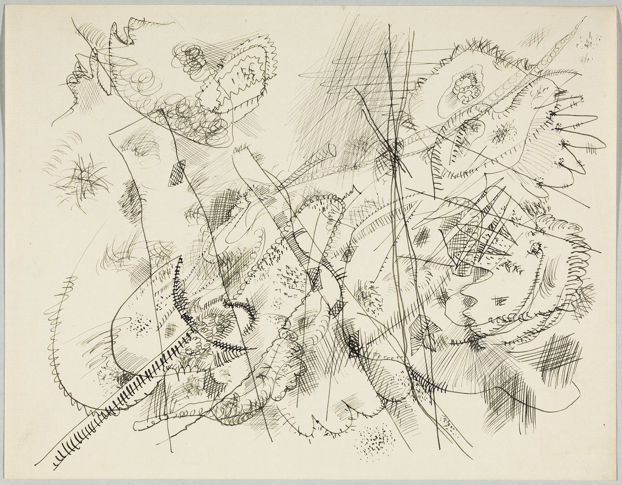 Luonnos etsaukseen tekijältä Wassily Kandinsky