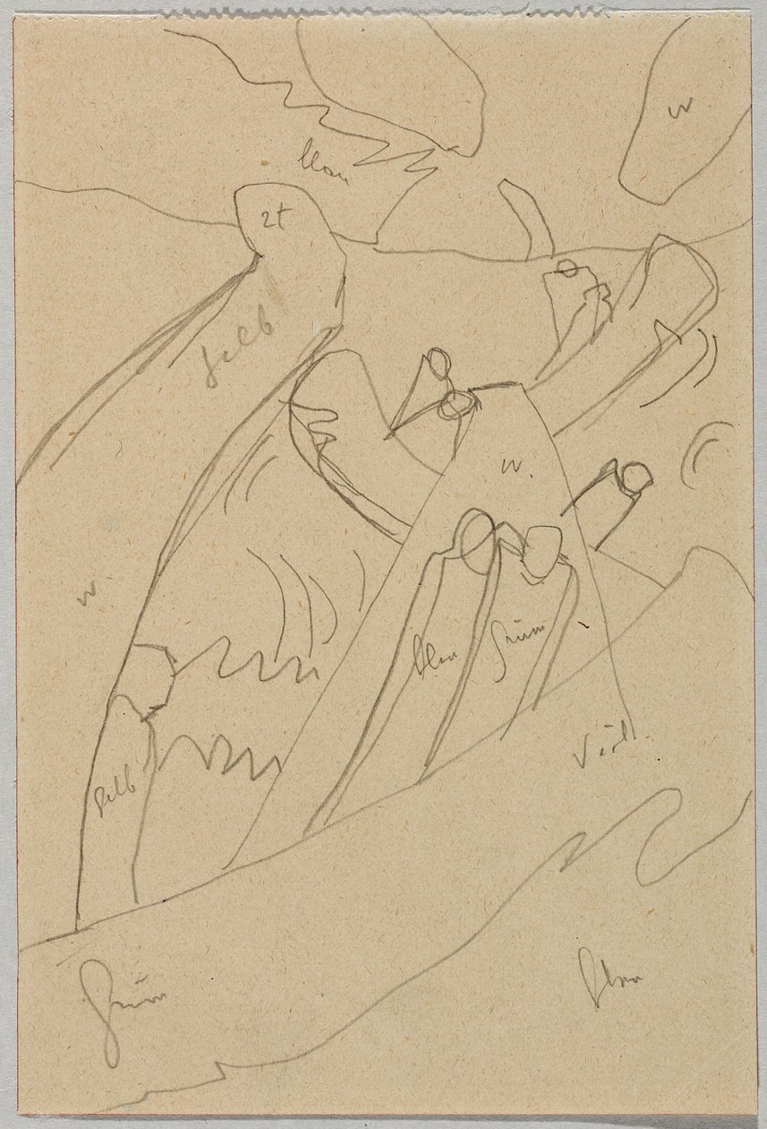 Luonnos Improvisaatio 7:lle tekijältä Wassily Kandinsky
