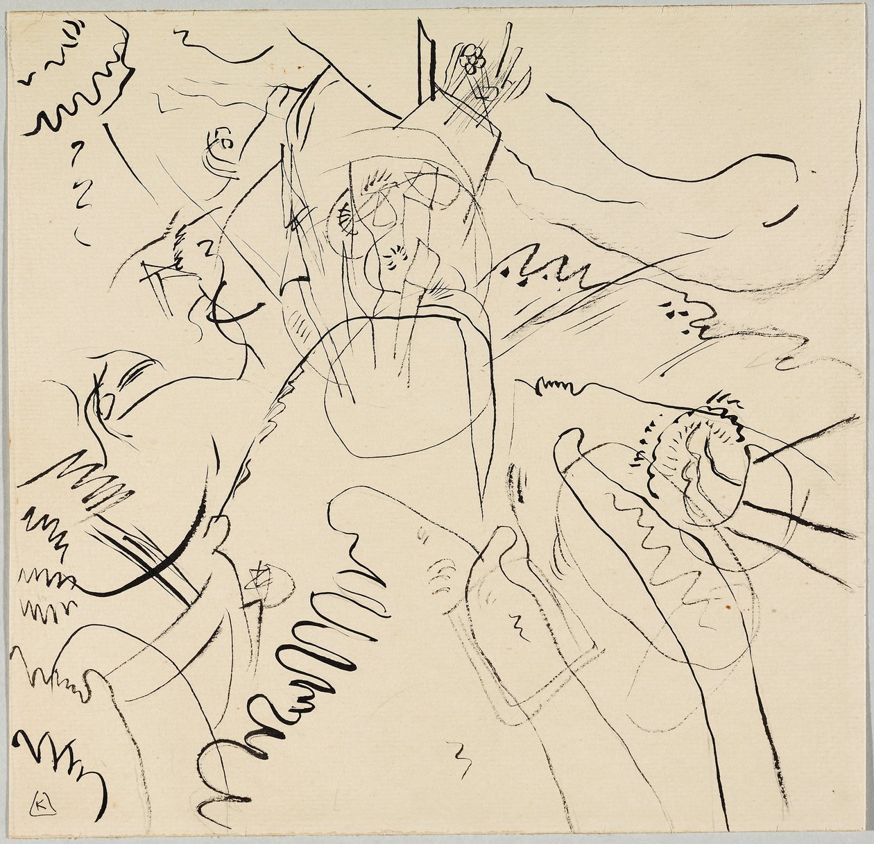 Luonnos "Little Pleasures" -ohjelmalle tekijältä Wassily Kandinsky