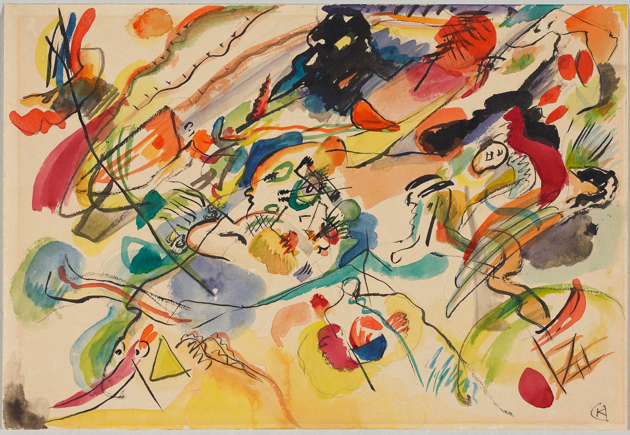 Luonnos kokoonpanolle VII tekijältä Wassily Kandinsky