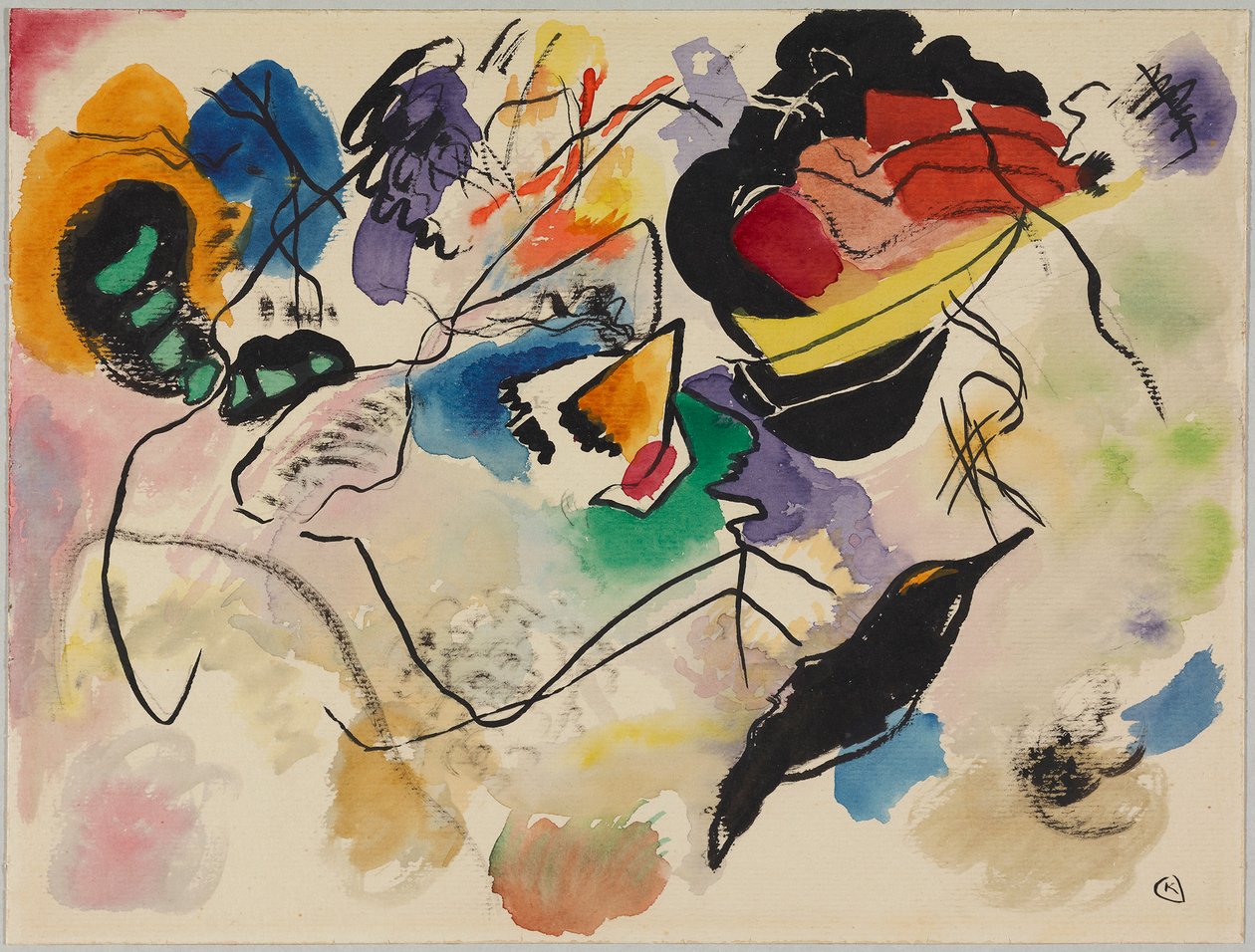Luonnos kokoonpanolle VII tekijältä Wassily Kandinsky