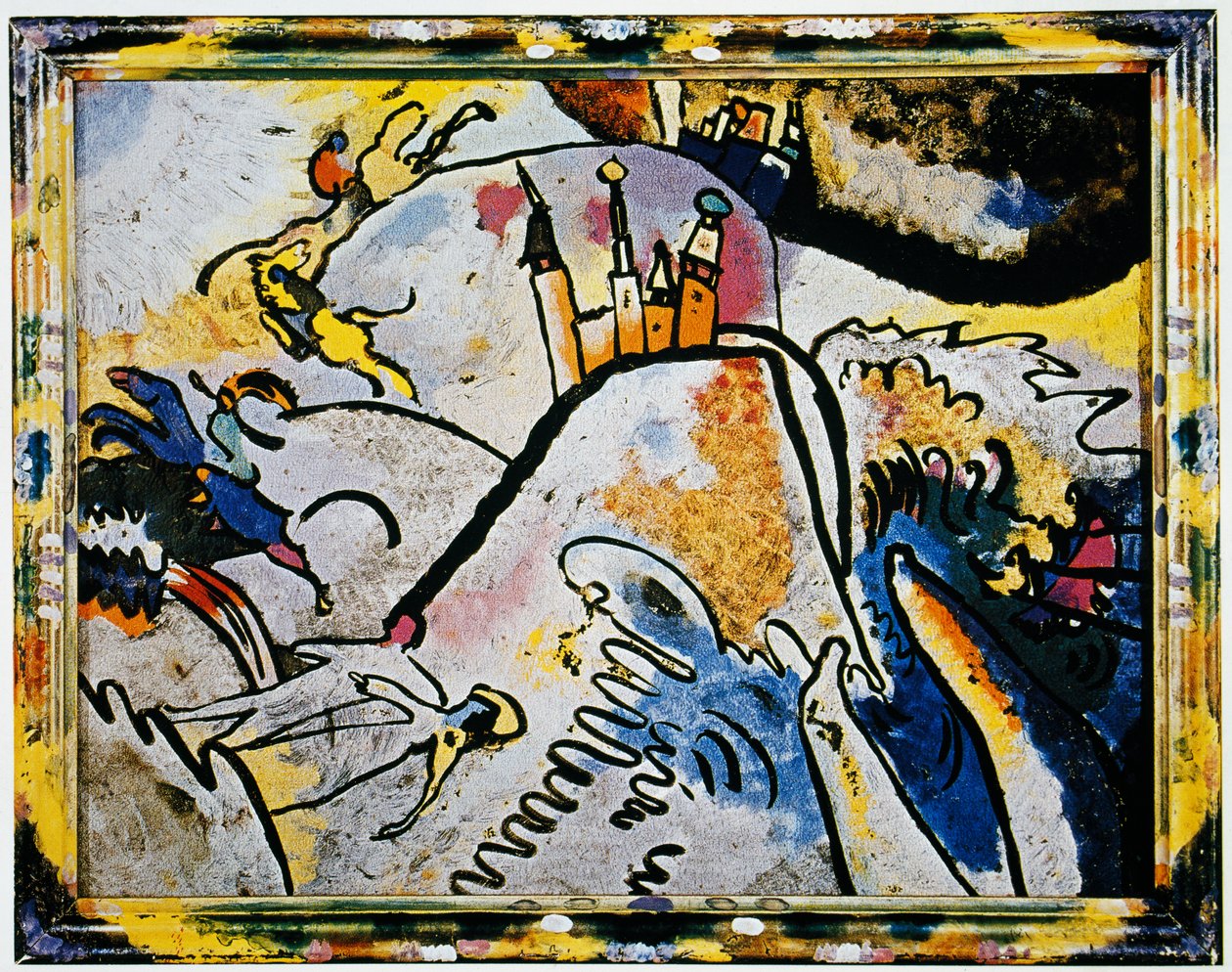 Lasimaalausta auringon kanssa (Pienet ilot) tekijältä Wassily Kandinsky