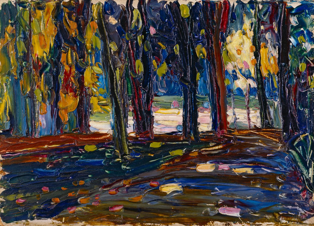 St. Cloudin puistossa - Syksy II tekijältä Wassily Kandinsky