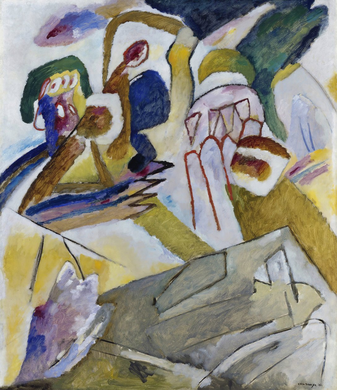 Improvisaatio 18, hautakivi, 1911. tekijältä Wassily Kandinsky