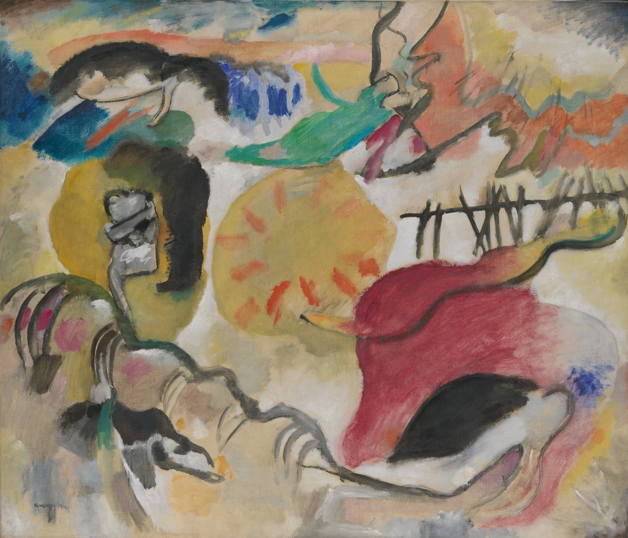 Improvisaatio 27 (Garden of Love II) tekijältä Wassily Kandinsky