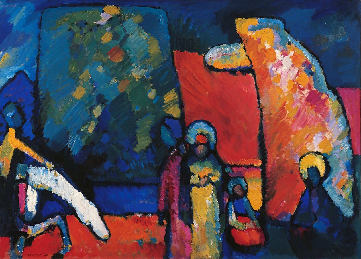 Improvisaatio nro 2 (hautajaismaaliskuu) tekijältä Wassily Kandinsky