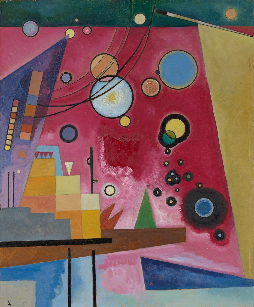 Kandinsky - Raskas punainen, 1924 (heinäkuu) tekijältä Wassily Kandinsky