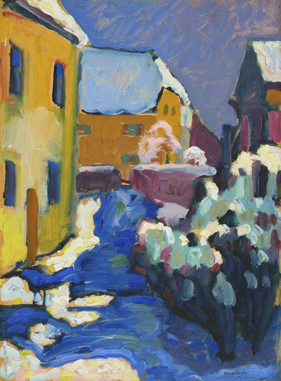 Kochel – hautausmaa ja pappila tekijältä Wassily Kandinsky