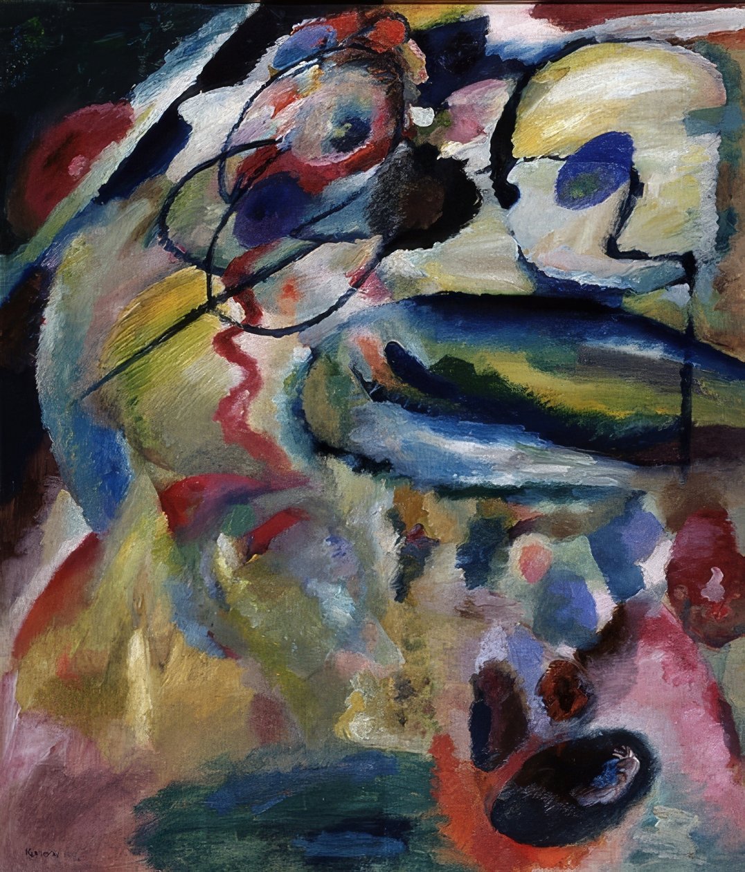 Kokoonpano ympyrällä. 1911 tekijältä Wassily Kandinsky