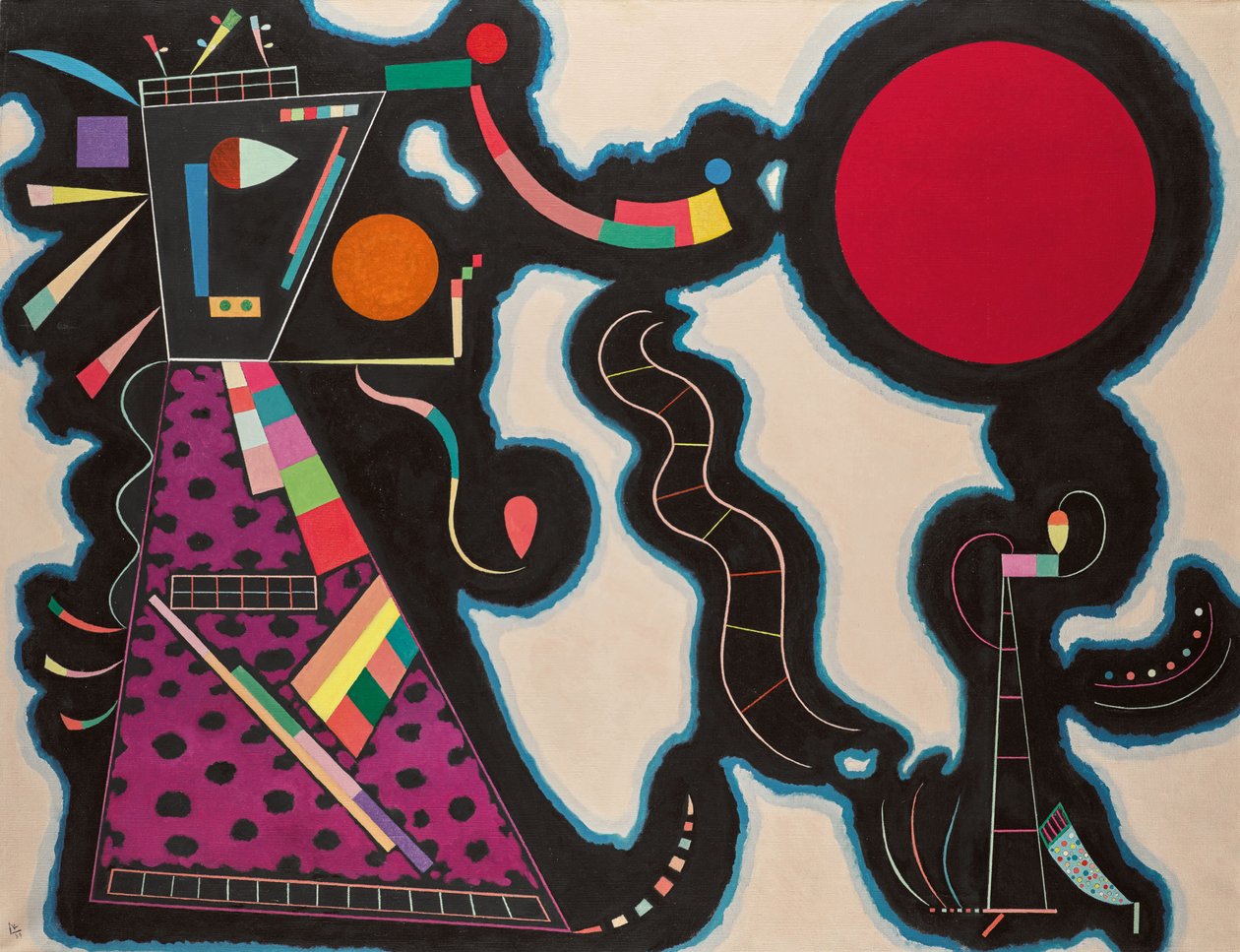 Punainen ympyrä, 1939. tekijältä Wassily Kandinsky